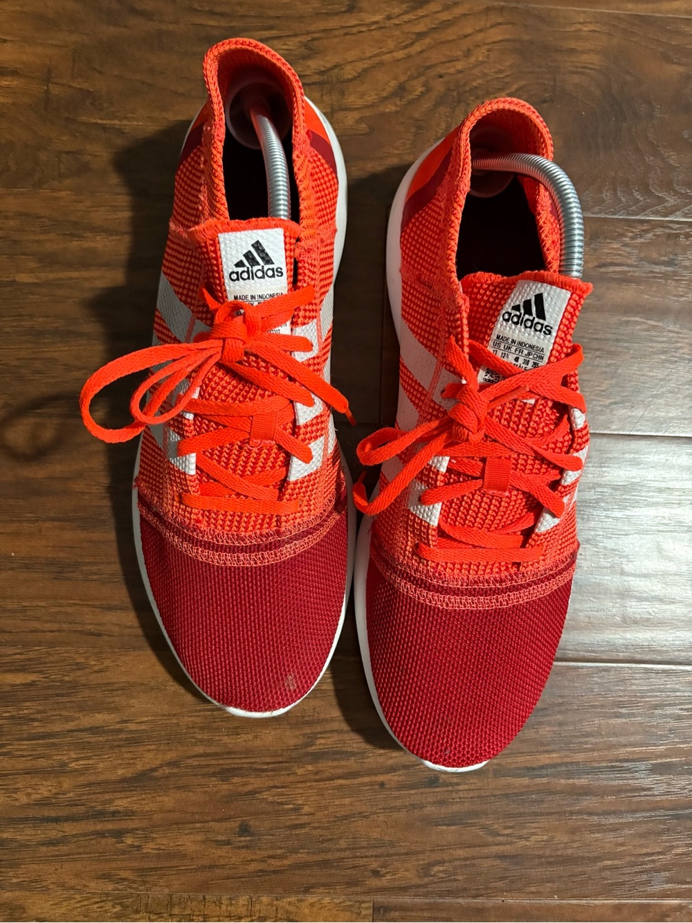 Adidas Element Refine Tricot 2 Powred Red And Orange Knit Athletic Sneakers